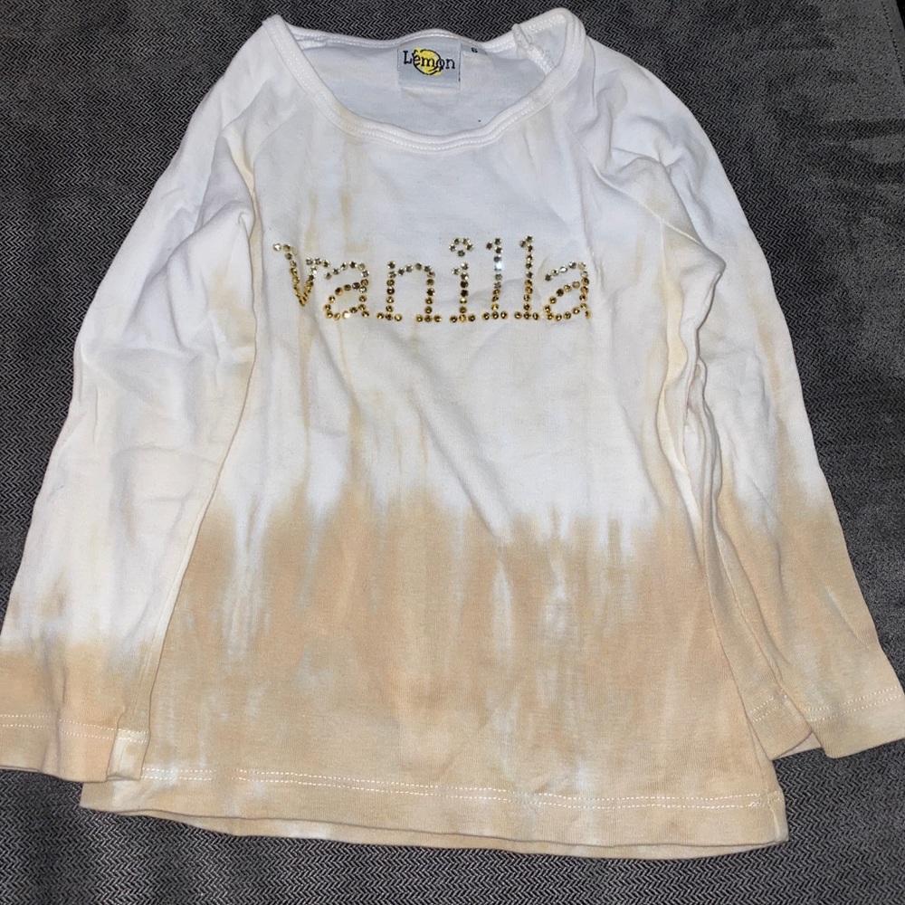Lemon vanilla studded tee